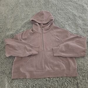 Lululemon Oversized Half-Zip Scuba in Heather Pink